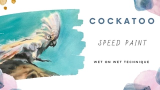 Bird. Watercolor speed paint. Wet on wet.