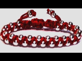 TUTORIAL DIY COMO HACER UNA PULSERA TRENZADA CON DOS FILAS DE CUENTAS PLATEADAS