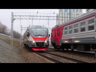 Электропоезда ЭП2Д-0081 ЦППК, ЭГ2ТВ-034 Иволга 2.0, ЭД4М станция Фили
