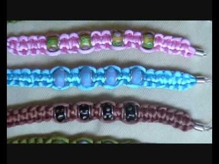 PULSERAS DE NUDOS CON CUENTAS Y CORDONES VARIADOS. KNOT BRACELETS WITH DIFFERENT BEADS AND CORDS