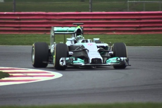 F12014 - Mercedes AMG - The Mercedes F1 W05 on track at Silverstone
