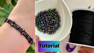 Easy & Elegant Macrame Bracelet with Rainbow Beads | DIY Tutorial for Beginners