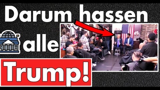 Darum hassen alle Donald Trump! McDonalds war erst der Anfang, in der Bronx sitzt er im Barbershop!