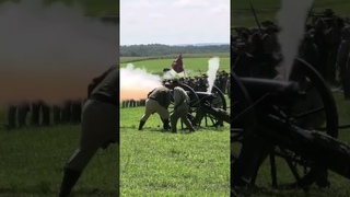 7th Union Army Fighting The Confederates in A Corn Field at Reenactment in Ohio