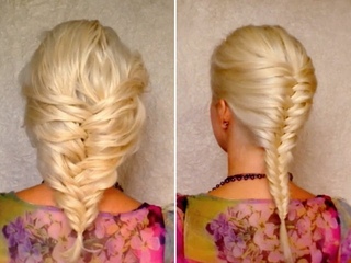 French fishtail braid for short medium and long hair tutorial Layered hairstyles Spring delight look