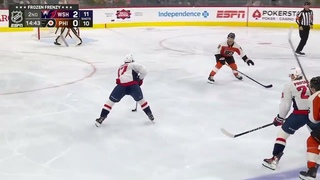 Alex Ovechkin misses great chance to score vs Flyers (22 oct 2024)