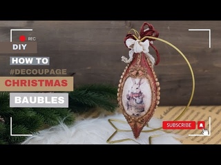 How to Decoupage  Christmas Icicle Ornament with Rice Paper | DIY Tutorial