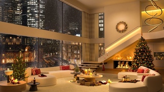 Relaxing Christmas Luxury Loft 2025  Piano Jazz, Cozy Fireplace & Snowy Views for Holiday Comfort